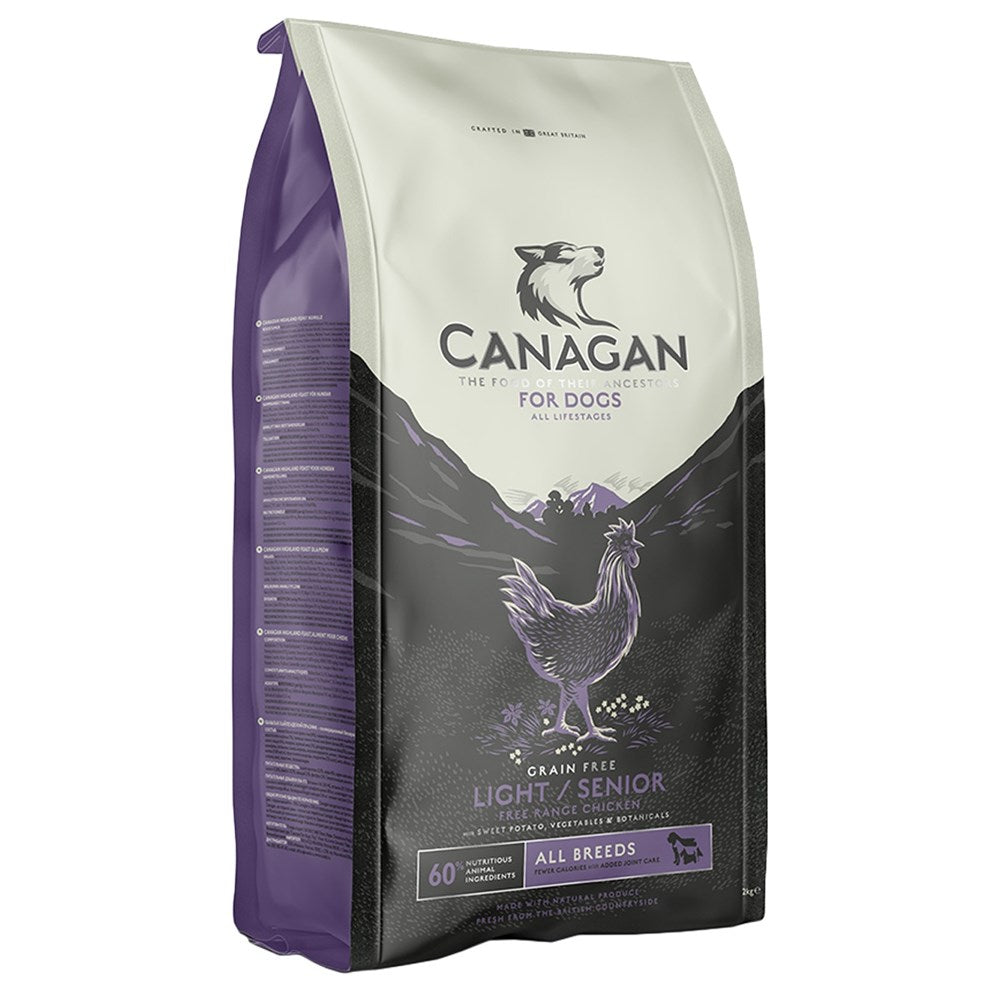 Canagan Light/Senior Free Range Chicken dry dog food 6kg bag