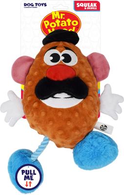 Hasbro Mr Potato Head squeak and crinkle plush dog toy, 11 inches