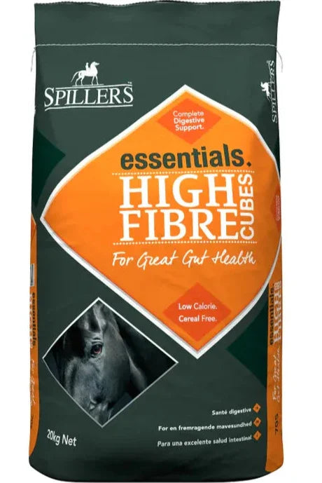 SPILLERS High Fibre Horse Cubes 20KG – High Fibre Horse Feed with Pro and prebiotics to Support Digestive Health – Low C