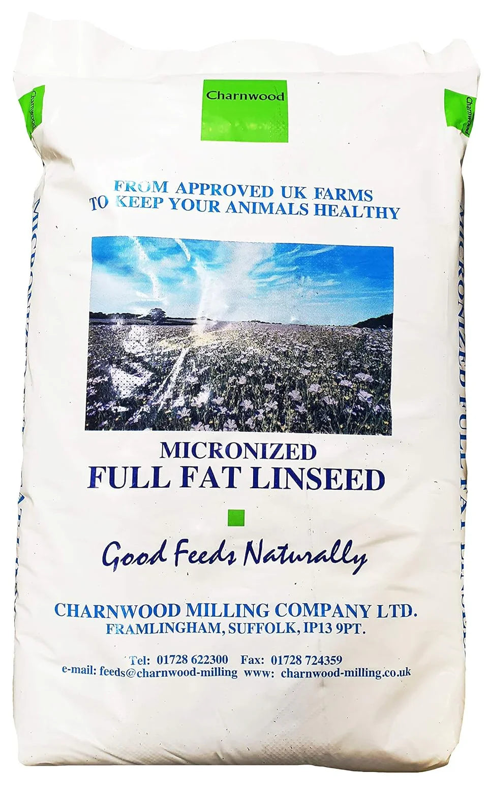 Charnwood Milling Micronised Full Fat Linseed Meal – Horse Feed, 20 Kg