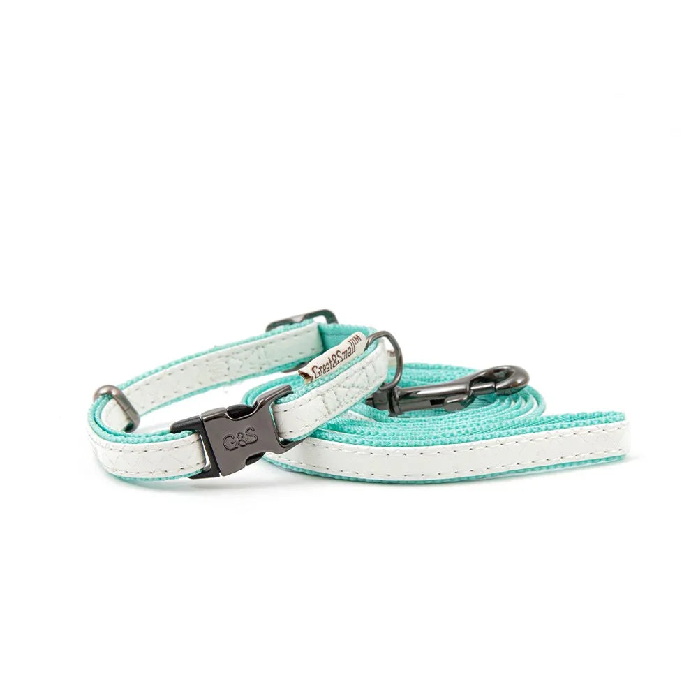 Great & Small Tiffany Puppy Collar & Lead Blue 20-30Cm