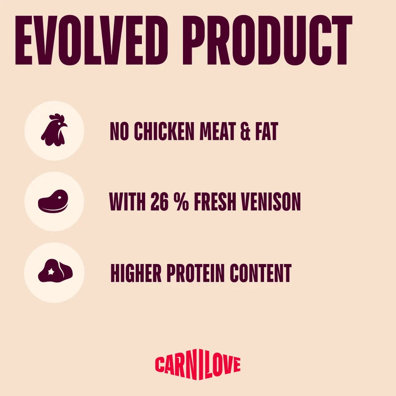 Carnilove Active Venison, Reindeer & Wild Boar Grain-Free Dry Dog Food for Active Adult Dogs 12kg