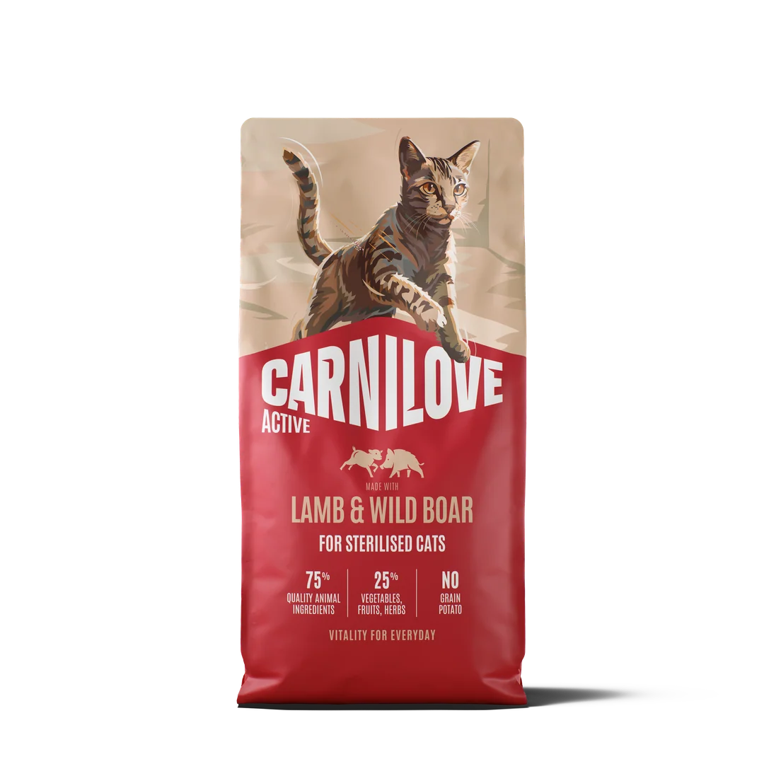 Carnilove Active Lamb & Wild Boar Grain-Free Dry Cat Food for Sterilised Adults 2kg