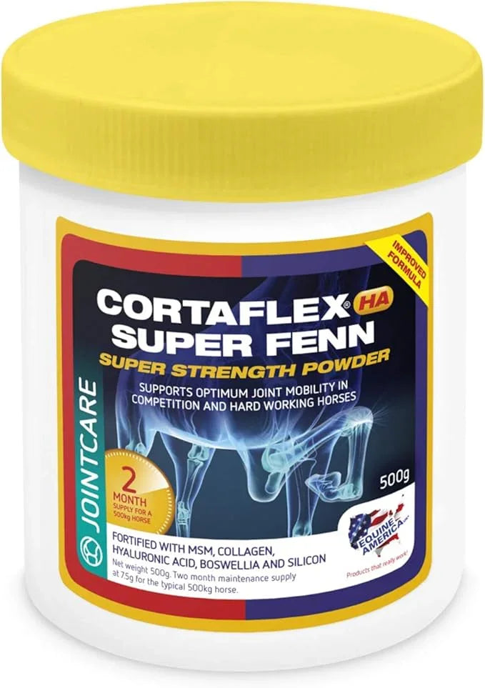 Equine America Cortaflex HA Super Fenn Super Strength Powder | Premium Ready To Use Horse & Pony Supplement | Supports Optimum Joint Mobility & Recovery | 500g