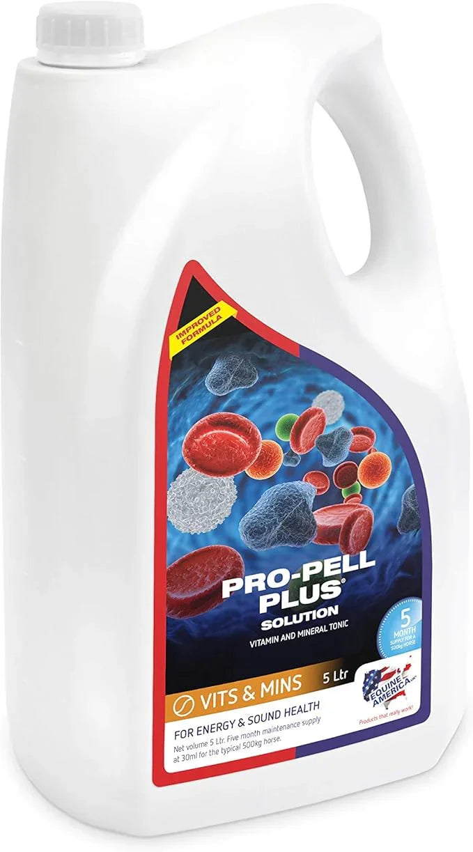 Equine America Pro-Pell Plus | Premium Ready To Use Horse & Pony Supplement | For Energy & Sound Health, 5 Litre