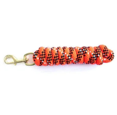 KM Elite Double Braided Lead Rope 7Ft - Orange