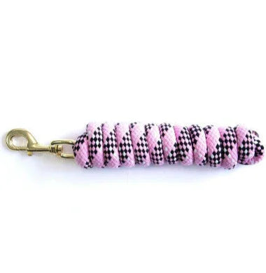 KM Elite Double Braided Lead Rope 7Ft - Pale Pink