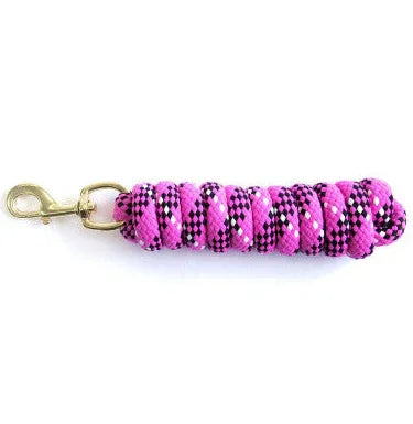 KM Elite Double Braided Lead Rope 7Ft - Raspberry