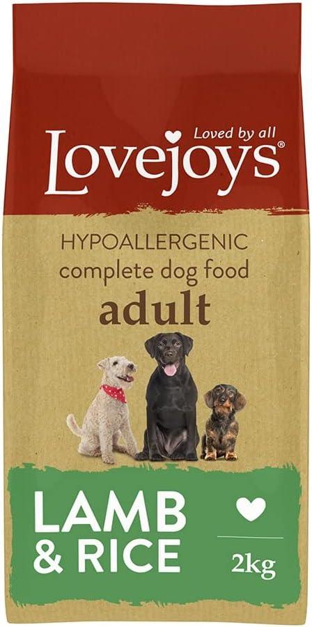 Lovejoys Hypoallergenic Complete Dry Adult Dog Food Lamb and Rice, 2 kg