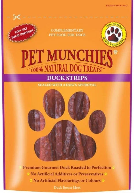 Pet Munchies Duck Strips 90g