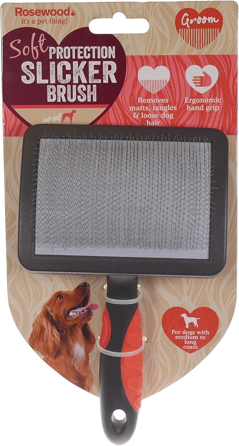 Rosewood Soft Protection Slicker Brush for Dogs, Large