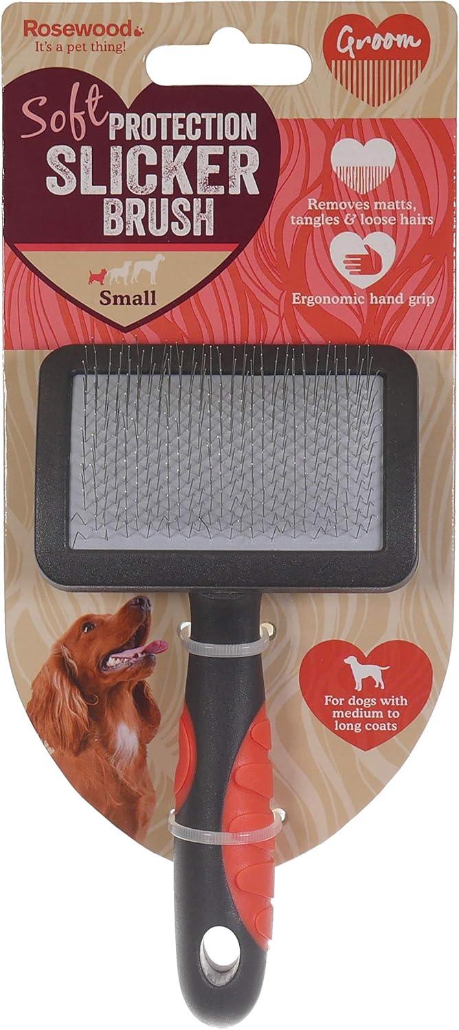 Rosewood Soft Protection Slicker Brush for Dogs, Small
