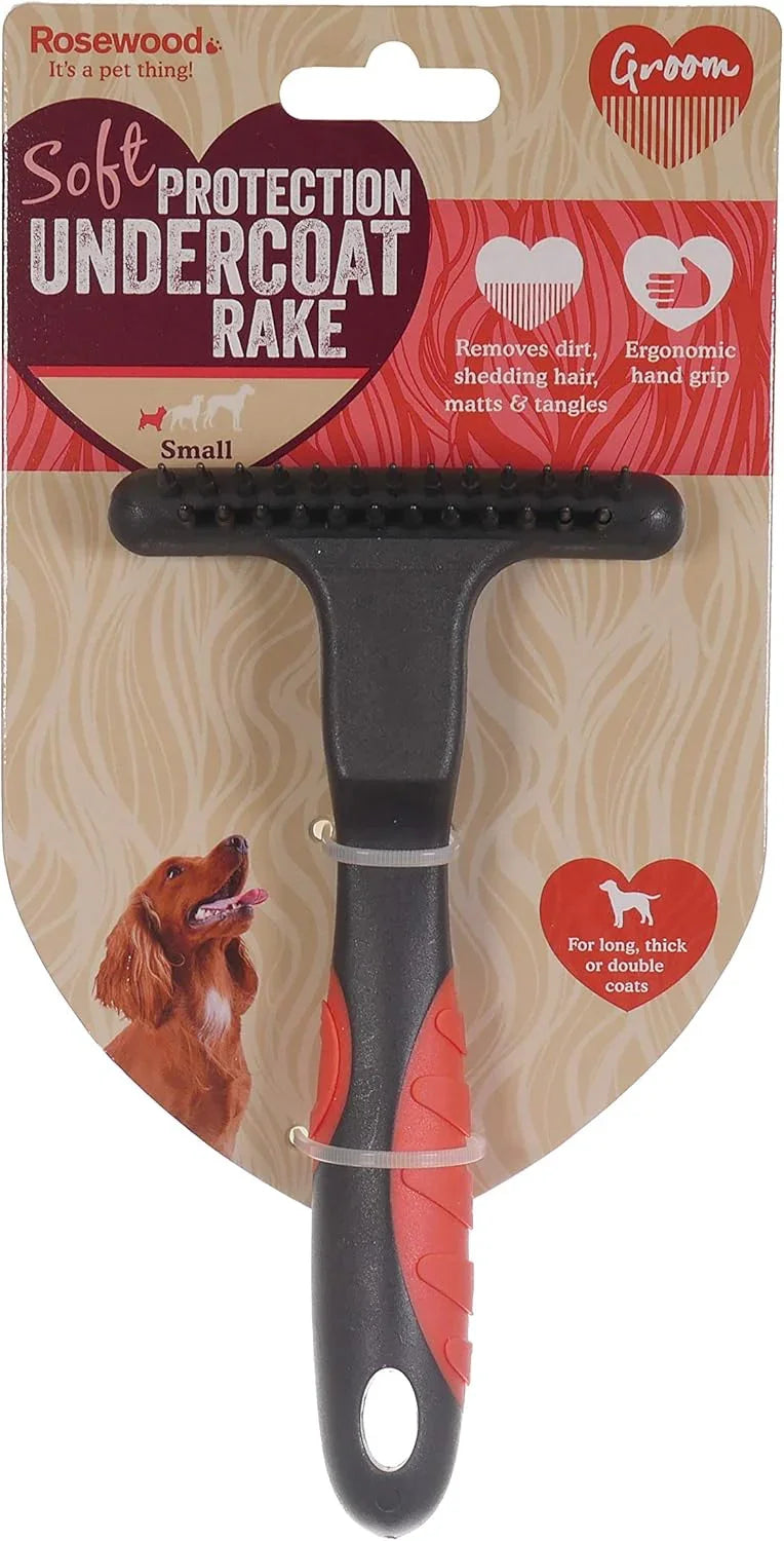 Rosewood Soft Protection Undercoat Rake for Dogs, Small
