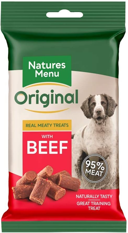 Natures Menu Real Meaty Dog Treats with Beef (12 x 60g)