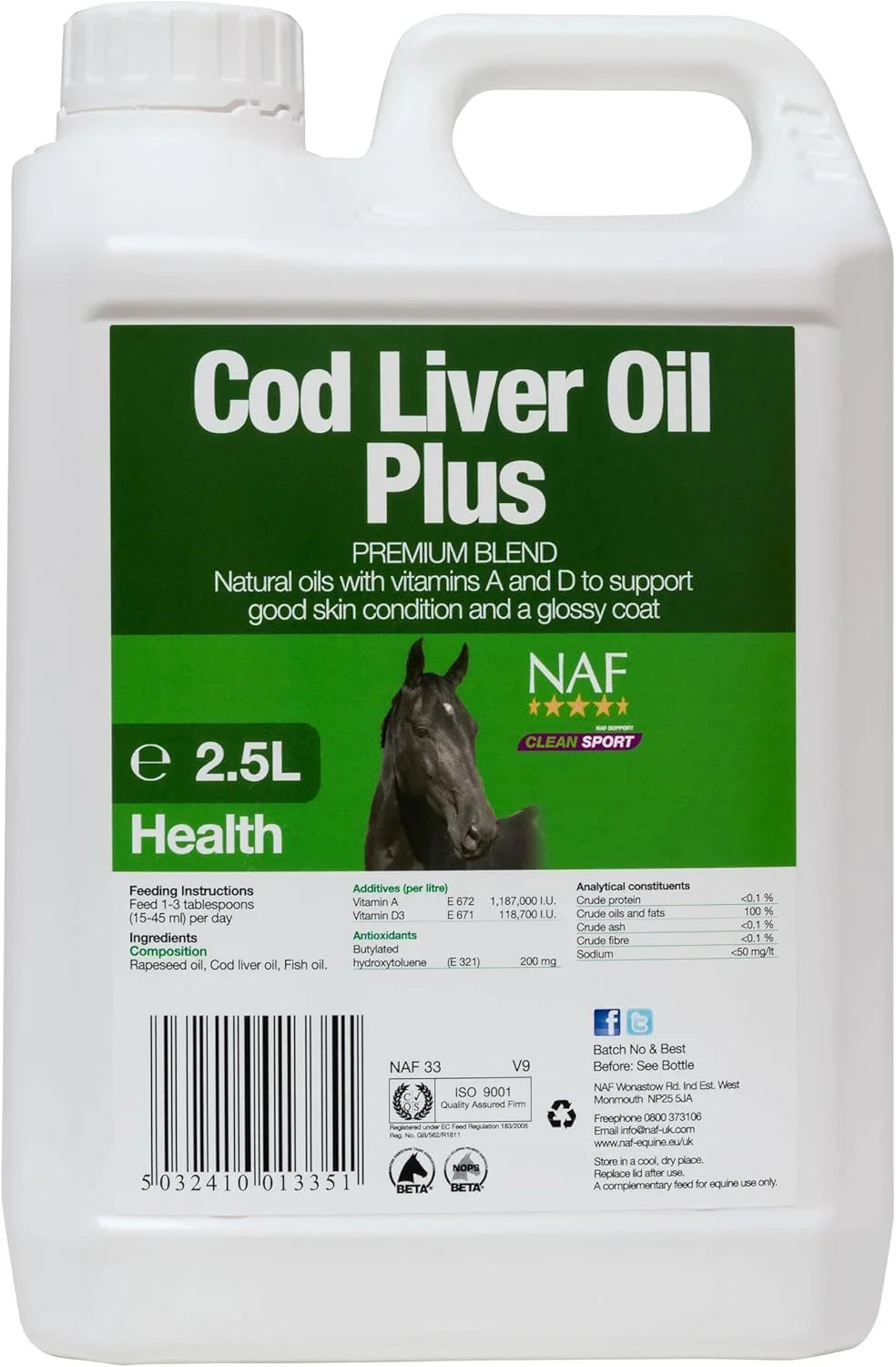 NAF Cod Liver Oil, 2.5 Litre