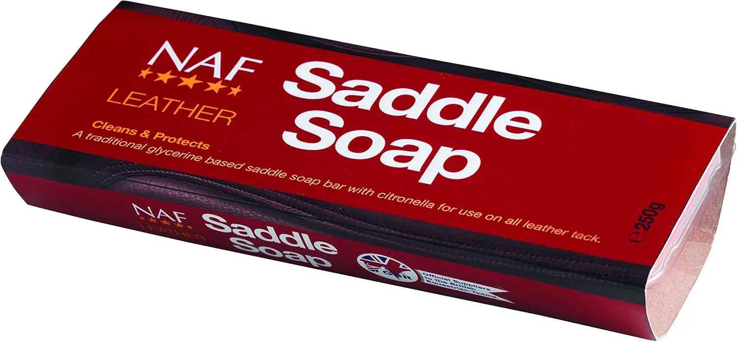 NAF Leather Saddle Soap – 250g | Glycerine-Based Tack Cleaner with Citronella