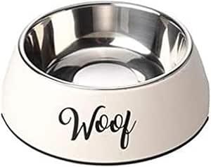 House Of Paws Cream Woof Dog Bowl Xl