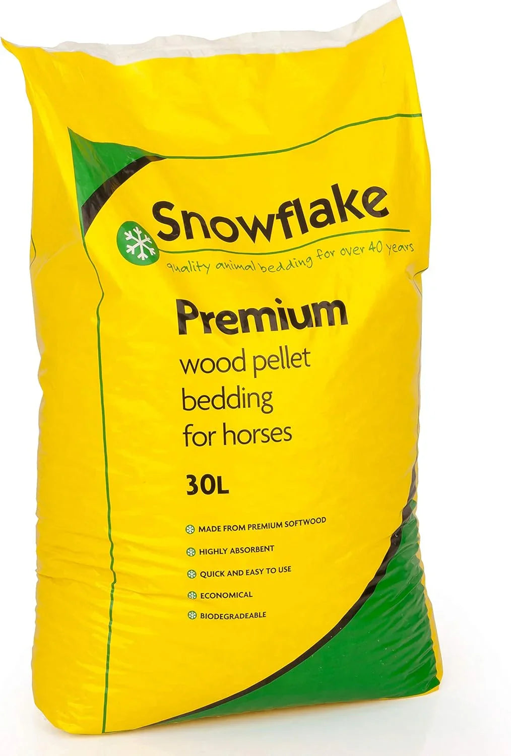 Snowflake Premium Wood Pellets 30 Litres Wood Based Horse Bedding