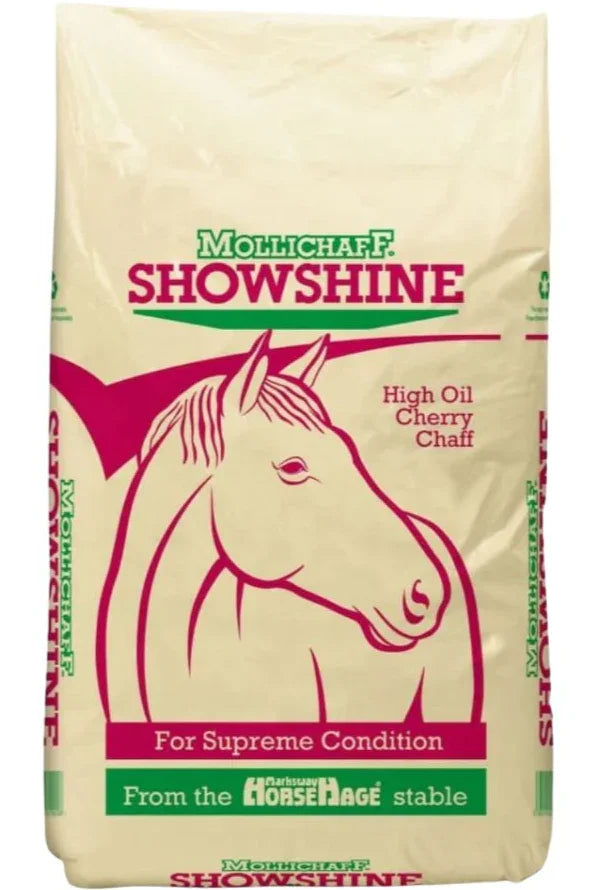 Mollichaff Showshine 12.5kg – Conditioning Chaff with Oil & Cherry Flavour Horse Feed