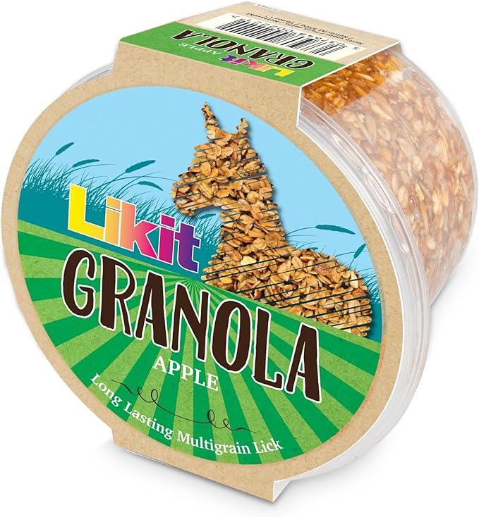 Likit Granola Horse Treat | Tasty, Long Lasting Horse Treat | Relieve Horse Boredom & Stress | Mutiple Flavours Available | 550g (Apple