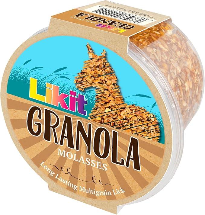 Likit Granola Horse Treat | Tasty, Long Lasting Horse Treat | Relieve Horse Boredom & Stress | Mutiple Flavours Available | 550g (Molasses)