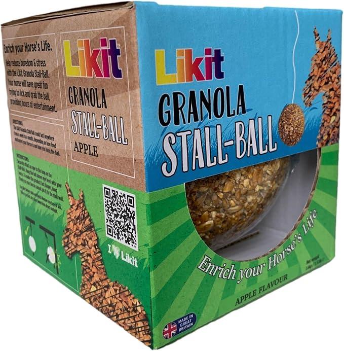 Likit Granola Stall-Ball Horse Treat 1.6kg | Flavours Apple, Mixed Berry, Peppermint, Molasses | Long Lasting, Boredom & Stress Reliever | 1.6kg