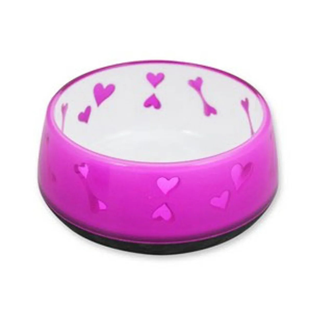 All For Paws Anti Slip Dog Bowl Pink Hearts Small