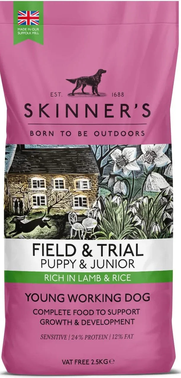 Skinner's Field & Trial Complete Dry Hypoallergenic Puppy Food Lamb and Rice, 2.5 kg