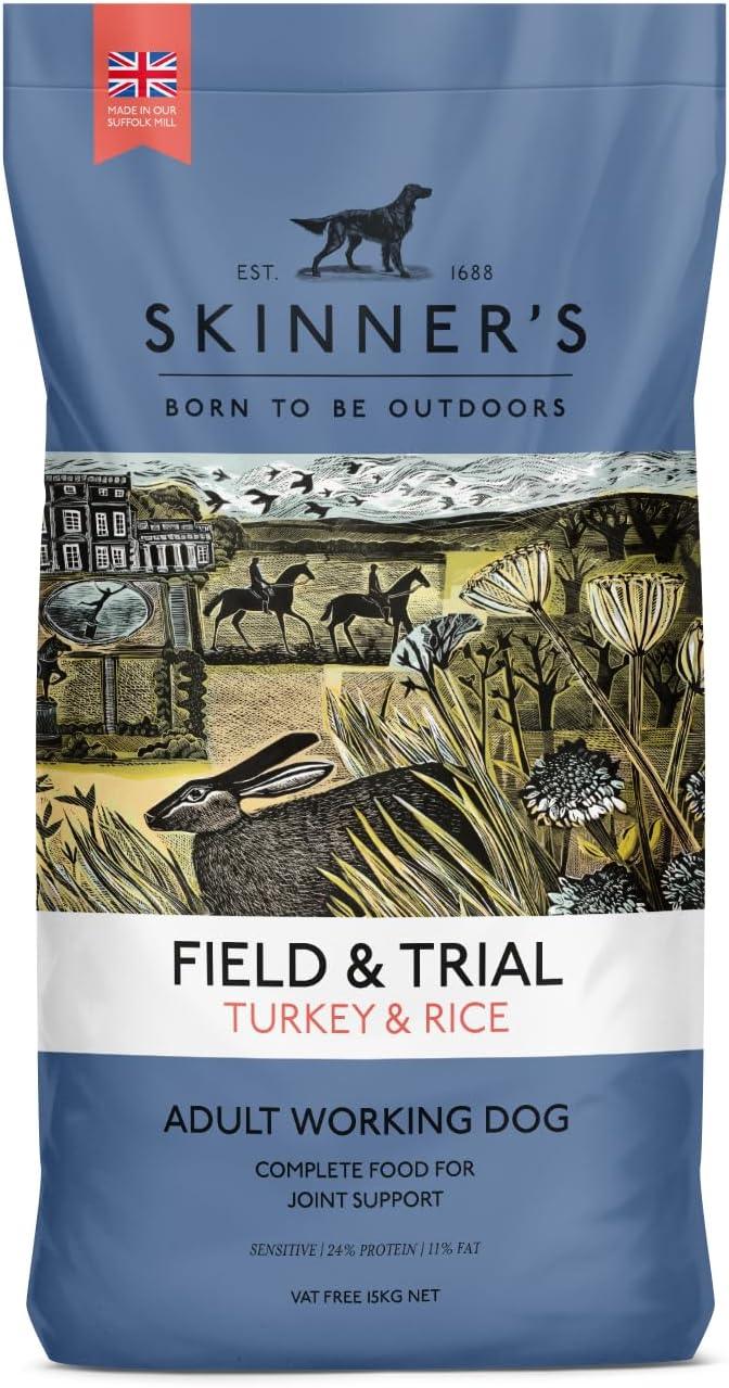 Skinners Field & Trial Turkey & Rice, Complete Dry Adult Dog Food, Sensitive, Contains Joint Aid, 15kg