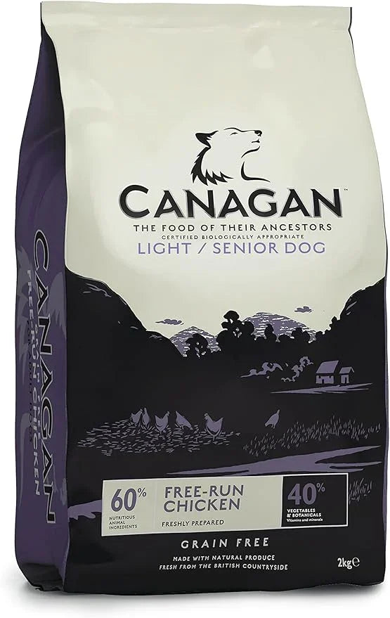 Canagan Free-run Chicken Light / Senior Grain-free Dog Food 2kg