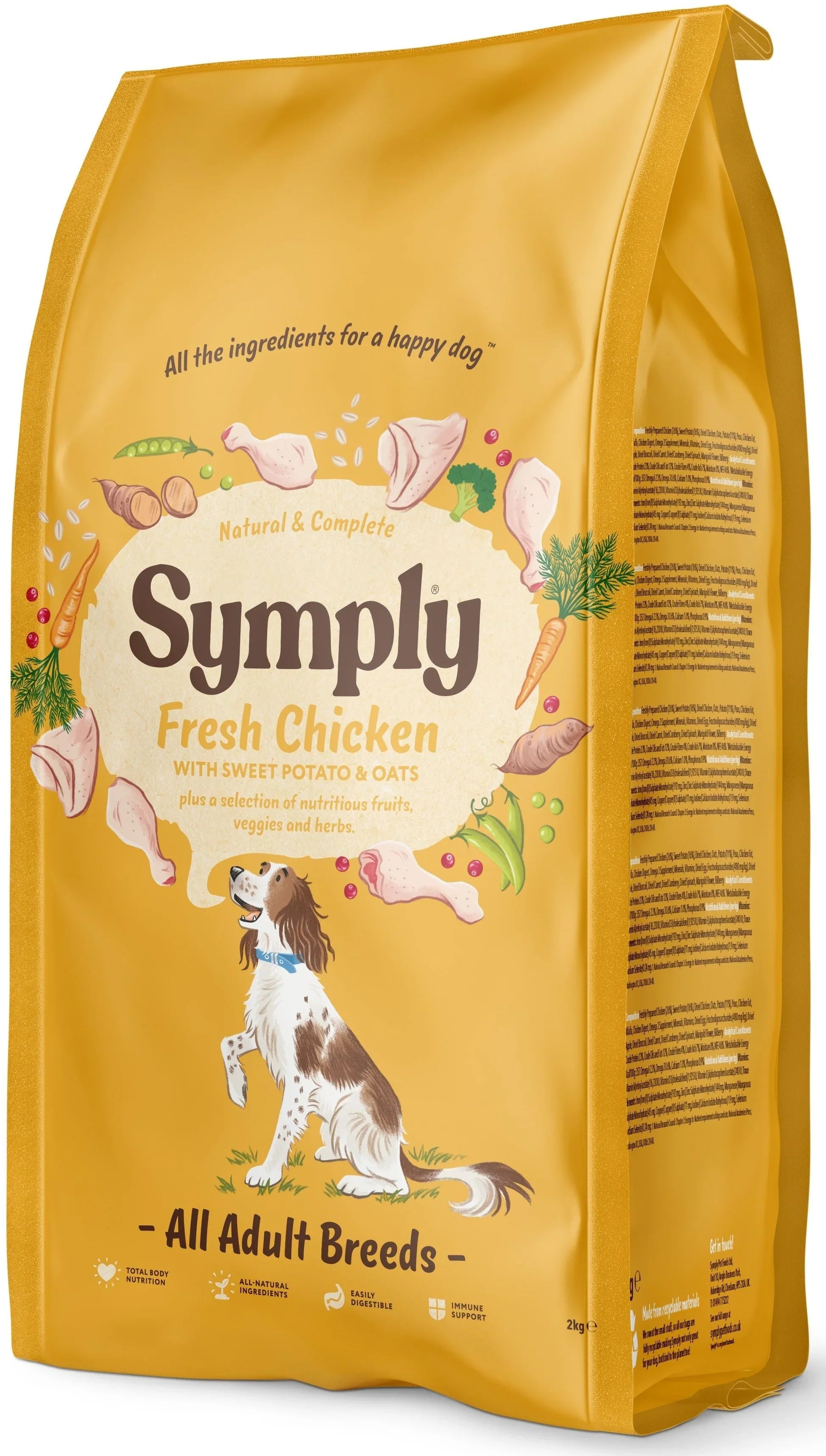Symply Adult Dog Food with Fresh Chicken 2kg