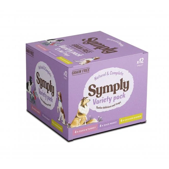 Symply Wet Dog Food: Variety Pack Grain Free 12x395g
