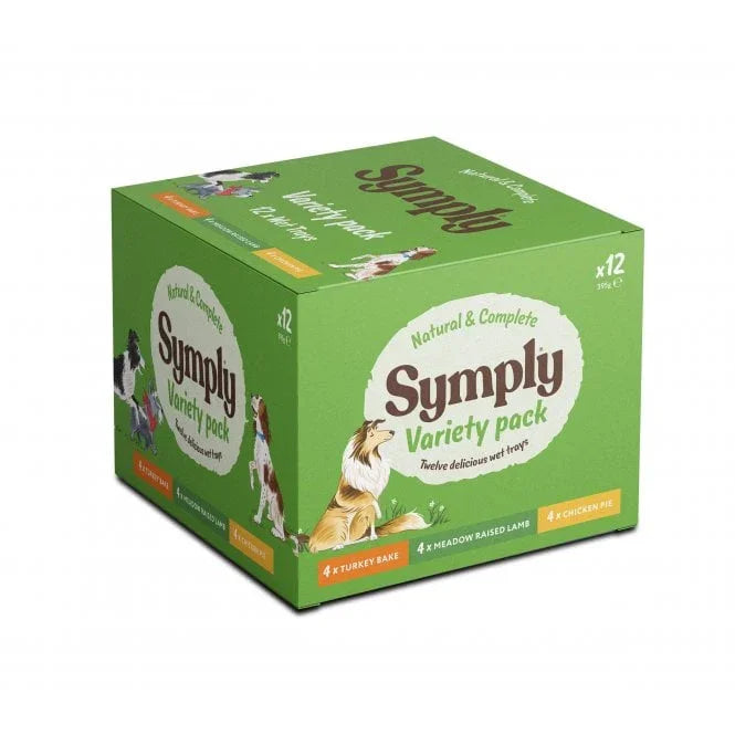 Symply Wet Dog Food: Variety Pack 12x395g
