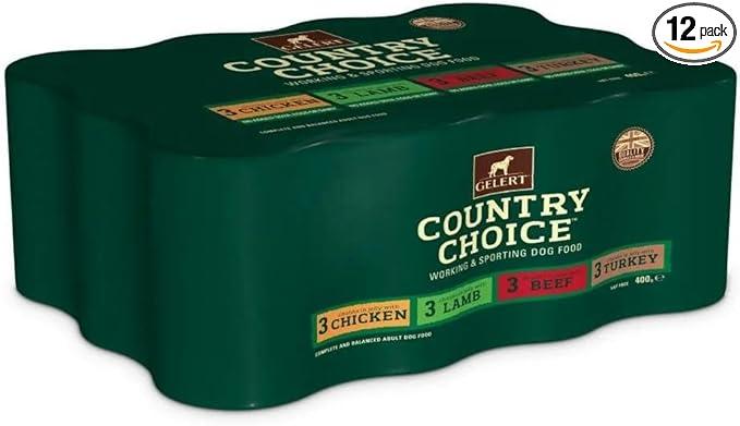 Gelert Country Choice Working Variety Pack - 400 g, Pack of 12