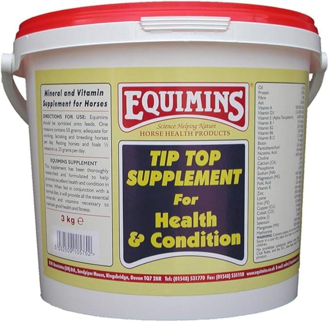 Equimins EQS0095 Tip Top Supplement Powder - Clear, 3 kg