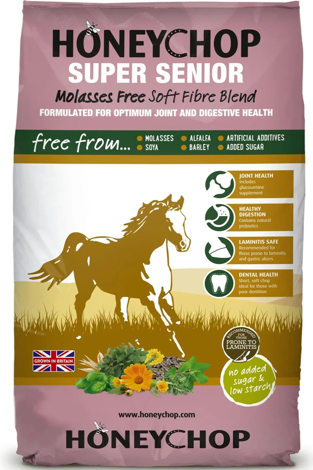 Honeychop Super Senior – Molasses-Free Soft Fibre for Older Horses