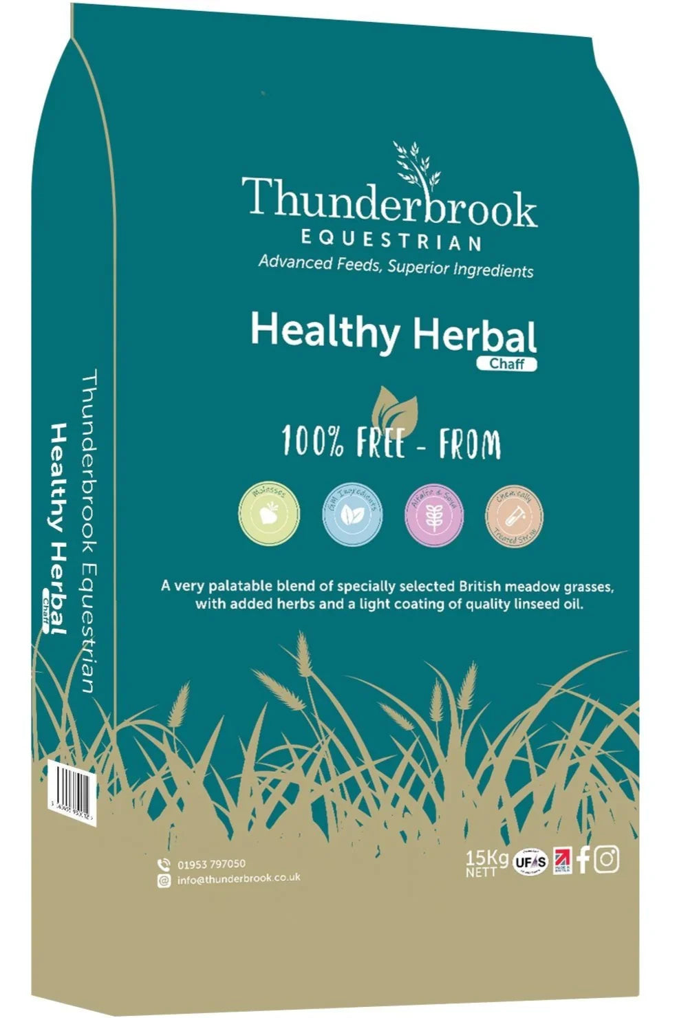 Thunderbrook Healthy Herbal Chaff 15kg - Great for Horses
