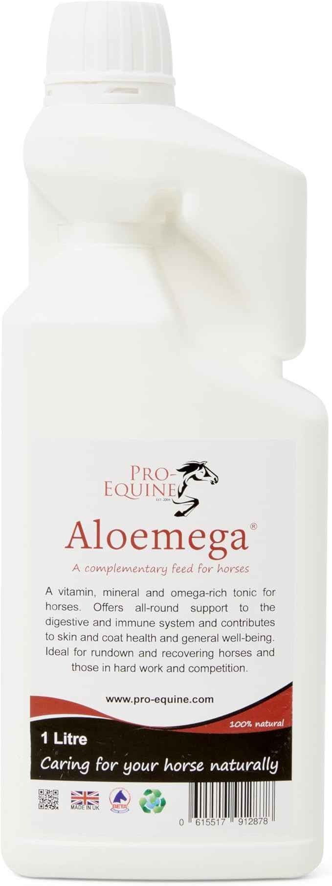 Pro-Equine Aloemega 1 Litre – Aloe Vera & Sea Buckthorn Horse Supplement