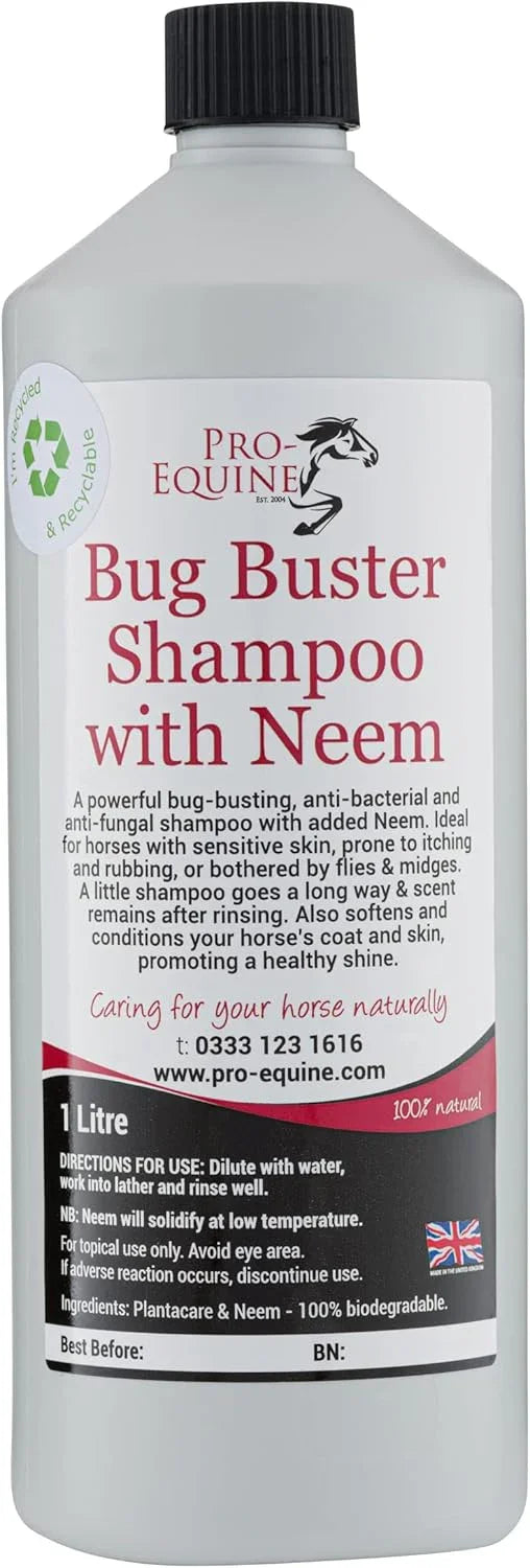 Neem oil horse shampoo 100% natural 1 Litre