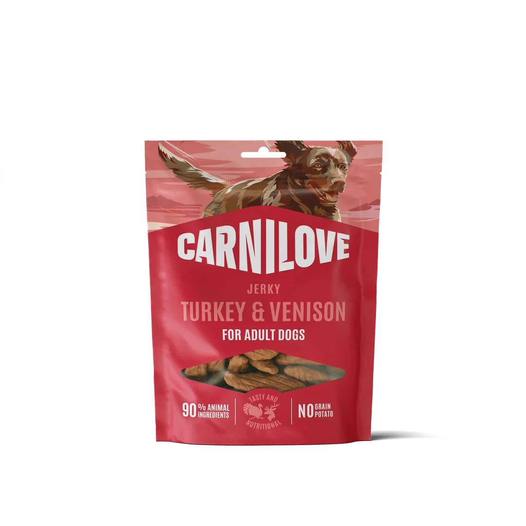 Carnilove Turkey & Rabbit Grain-Free Jerky Dog Treats for Adult Dogs 100g