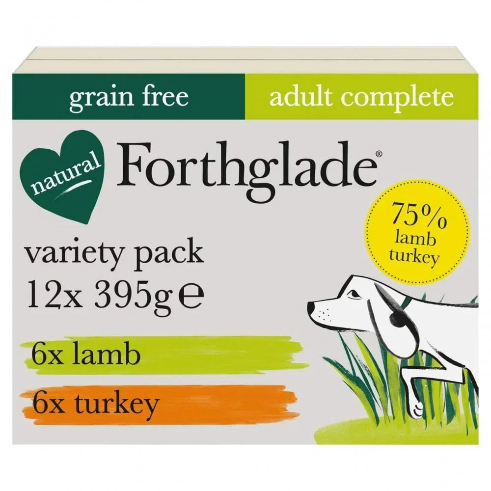 Forthglade Dog Food: Adult Complete Duo Lamb & Turkey Grain Free 12x395g