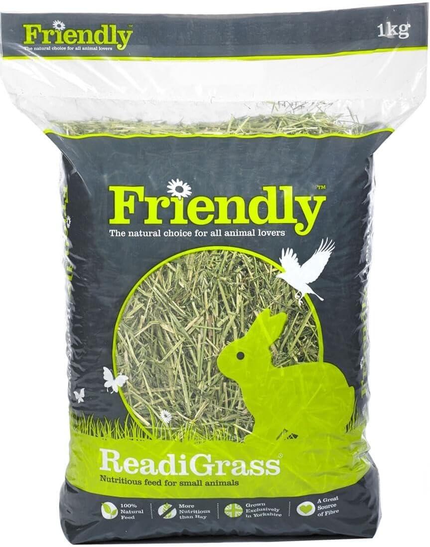 Friendly ReadiGrass Rabbit Food Dried Grass High Fibre Small Animal Food for Rabbits 1kg