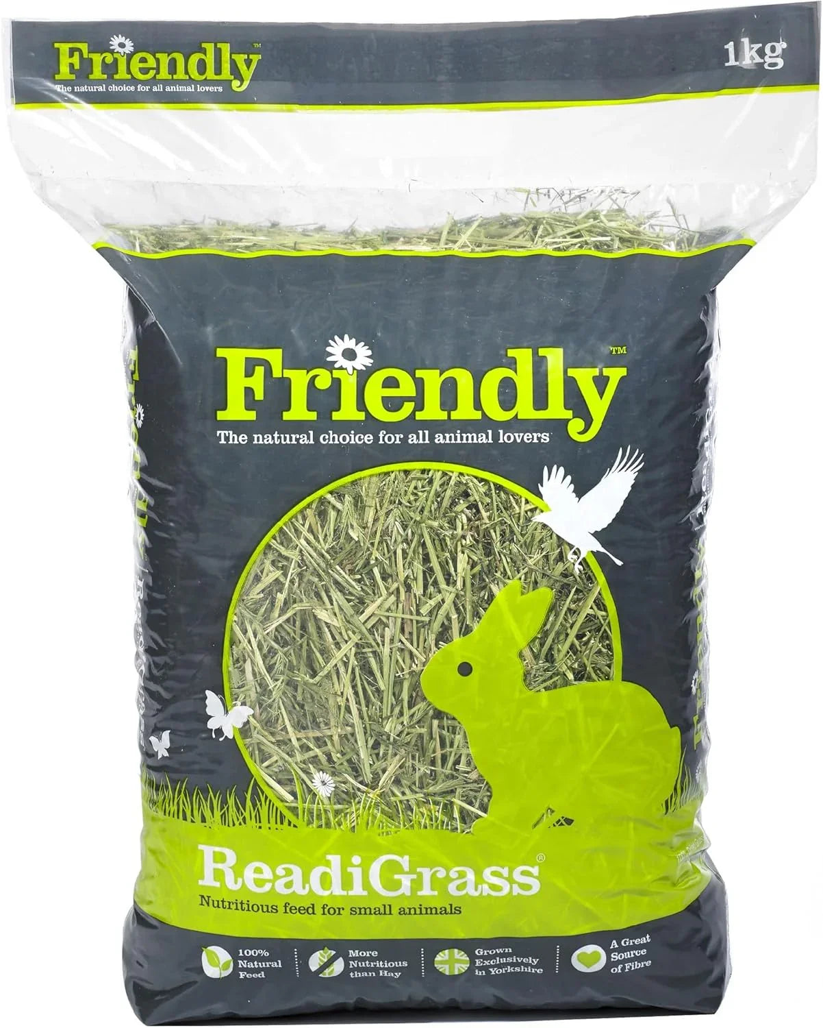 Friendly ReadiGrass Pure Dried Grass 4x 1KG - Natural Ryegrass
