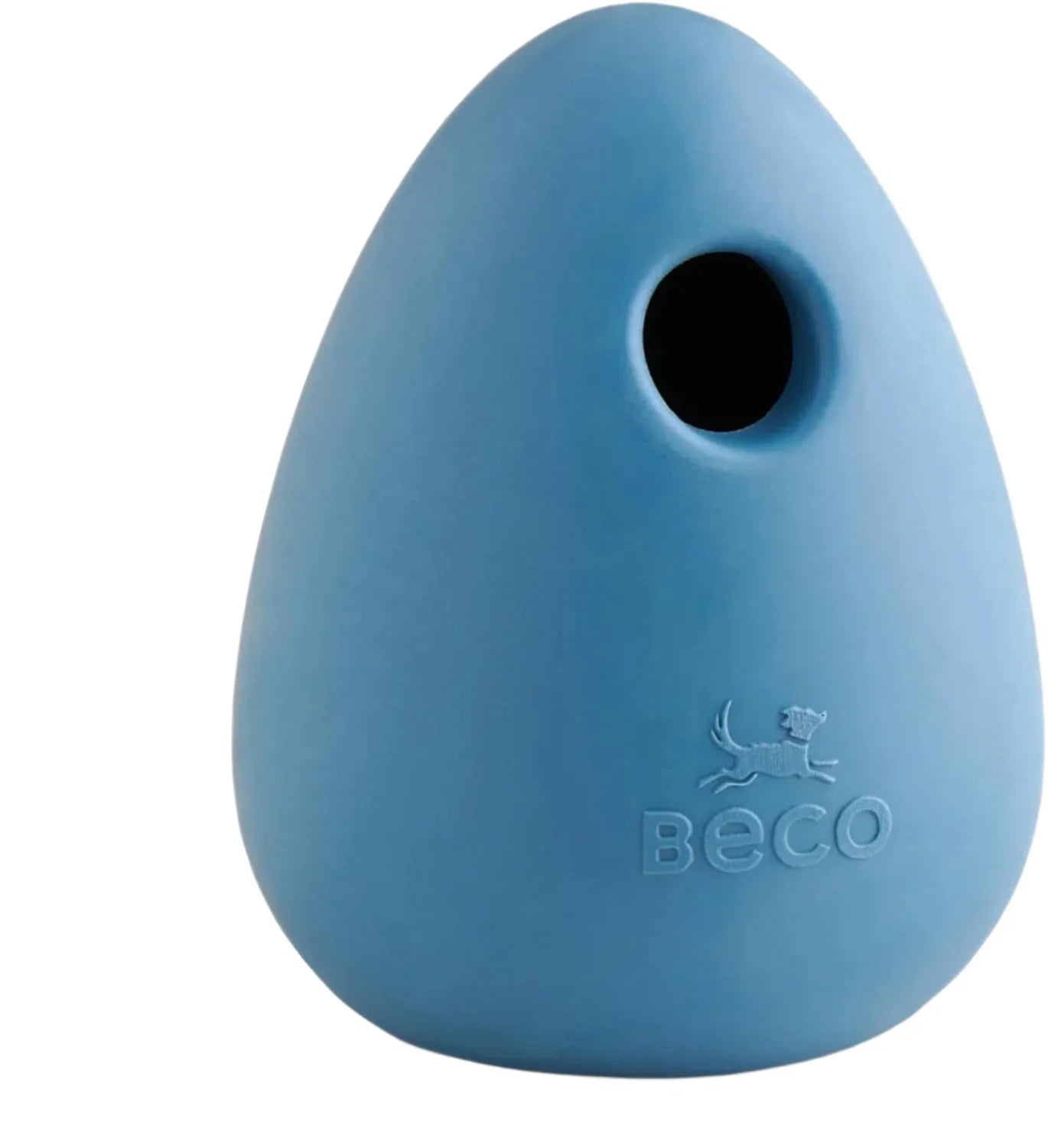 Beco Boredom Buster Enrichment Toy for Dogs, Interactive Treat Ball, Natural Rubber - Blue
