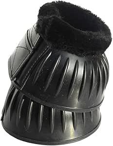 Rhinegold Fleece Trim Over-Reach Boot Black Xl