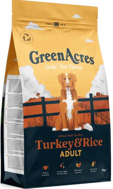 GreenAcres Adult Turkey and Rice Dog Food 12KG