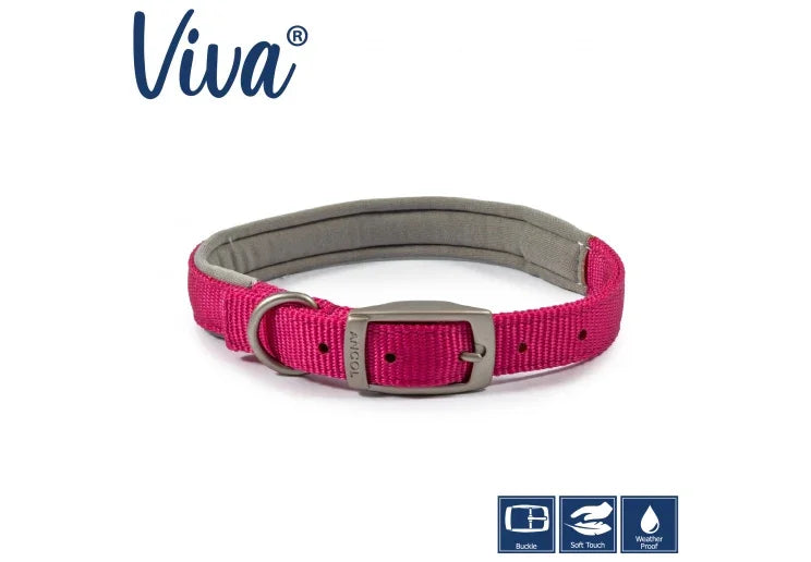 Ancol Viva Padded Collar Pink 35-43Cm Size 4