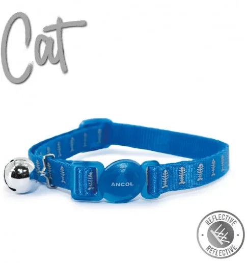 Ancol Reflective Fish Blue Cat Collar