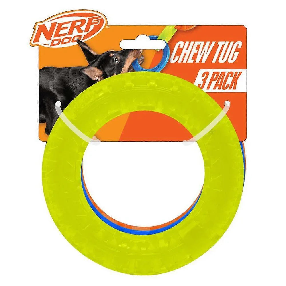 Nerf Dog Translucent Exo Spike Ring 3Pk 5In Green/Blue/Orange
