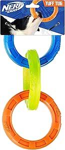 Nerf Dog 3-Ring Tug 10.5In Blue/Green/Orange